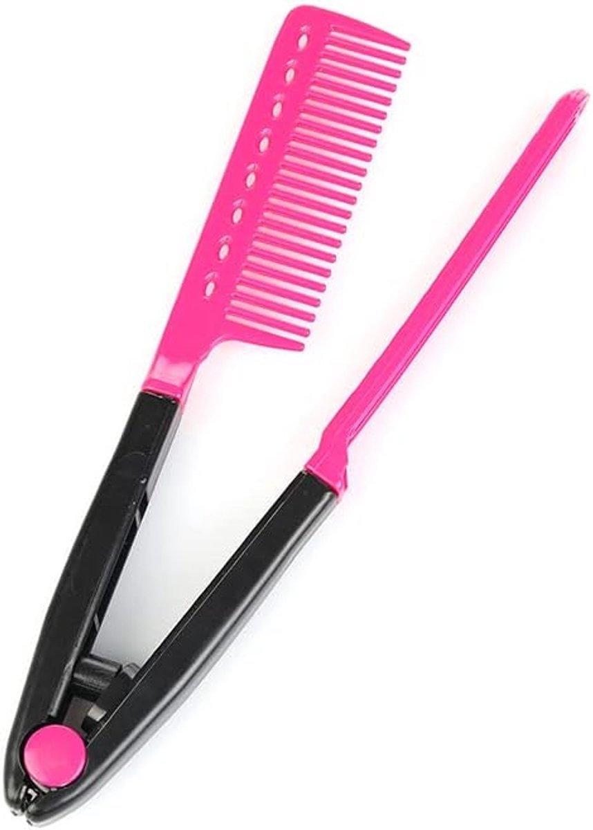Stijlkam voor haar klonterig en onverzorgd haar, thuis en in de salon