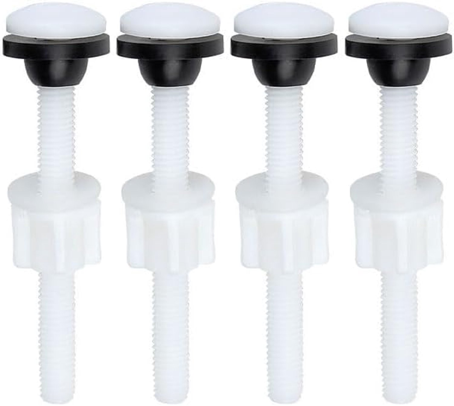 Toilet Tank Bowl Bolt Kit, 4-delig Toilet Cistern Seal Rustproof Toilet Seat Scharnier Schroeven met Nuts Toilet Tank to Bowl Badkamer Toilet Repair Kits