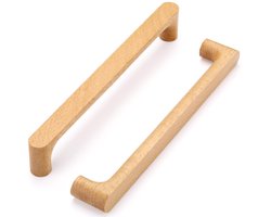 Ndjiloik 6 stuks houten meubelgrepen, kastgreep, houten handgrepen, kledingkast voor kast, lade, handgrepen met - Homevero