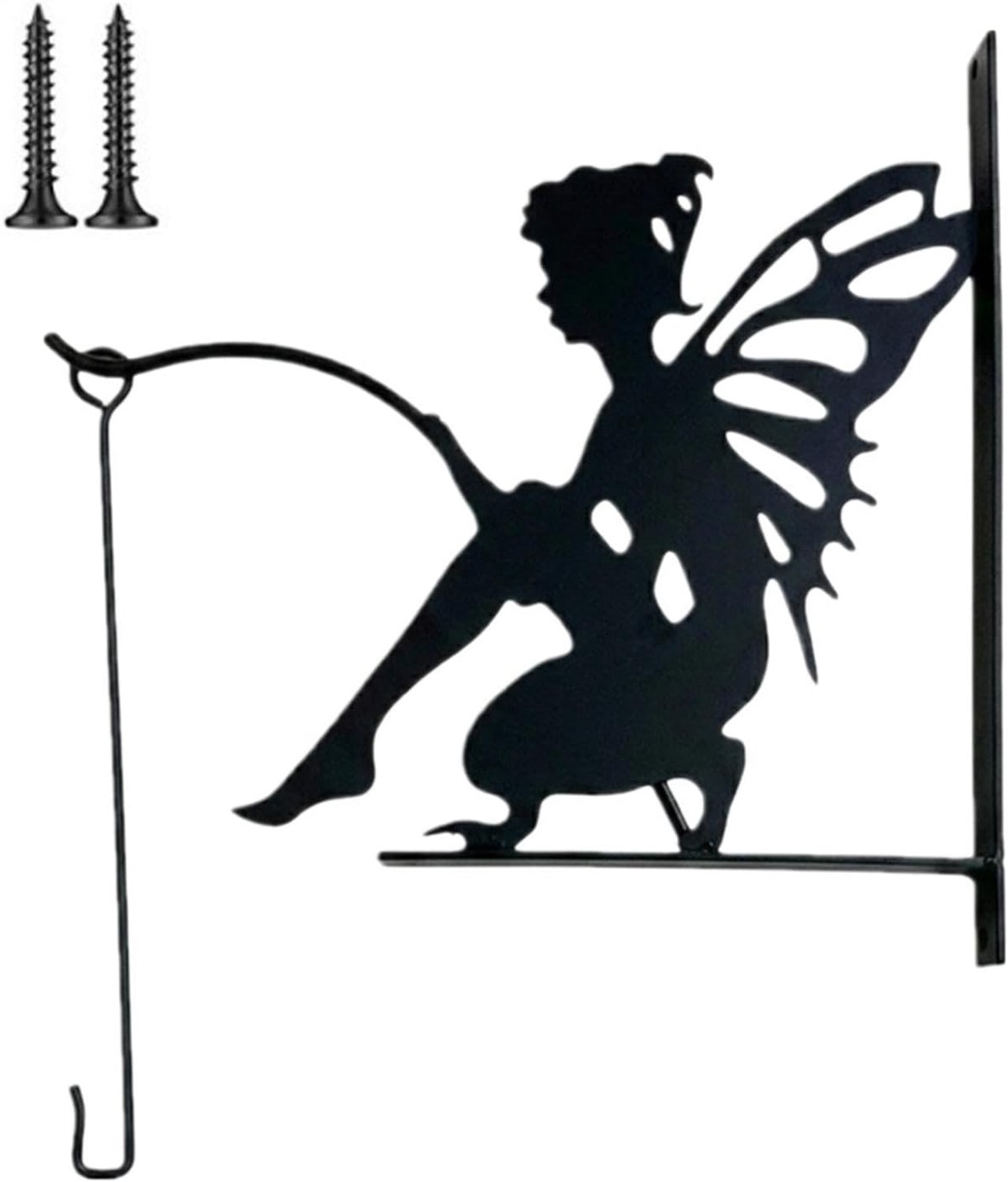 Plantenhanger van metaal voor buiten, decoratieve lantaarnhouder met wandhaak, robuuste ophanging, , tuin, binnenplaats, woonkamer, balkon, plant