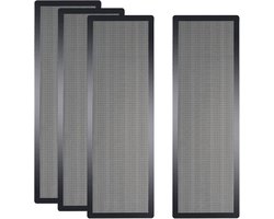 [4 stuks] 360x120mm PC Case Dust Mesh Filter, Magnetische Frame Computer Fan Dust Mesh PC Cooler Filter Stofdicht PVC Cover Grills - Zwart