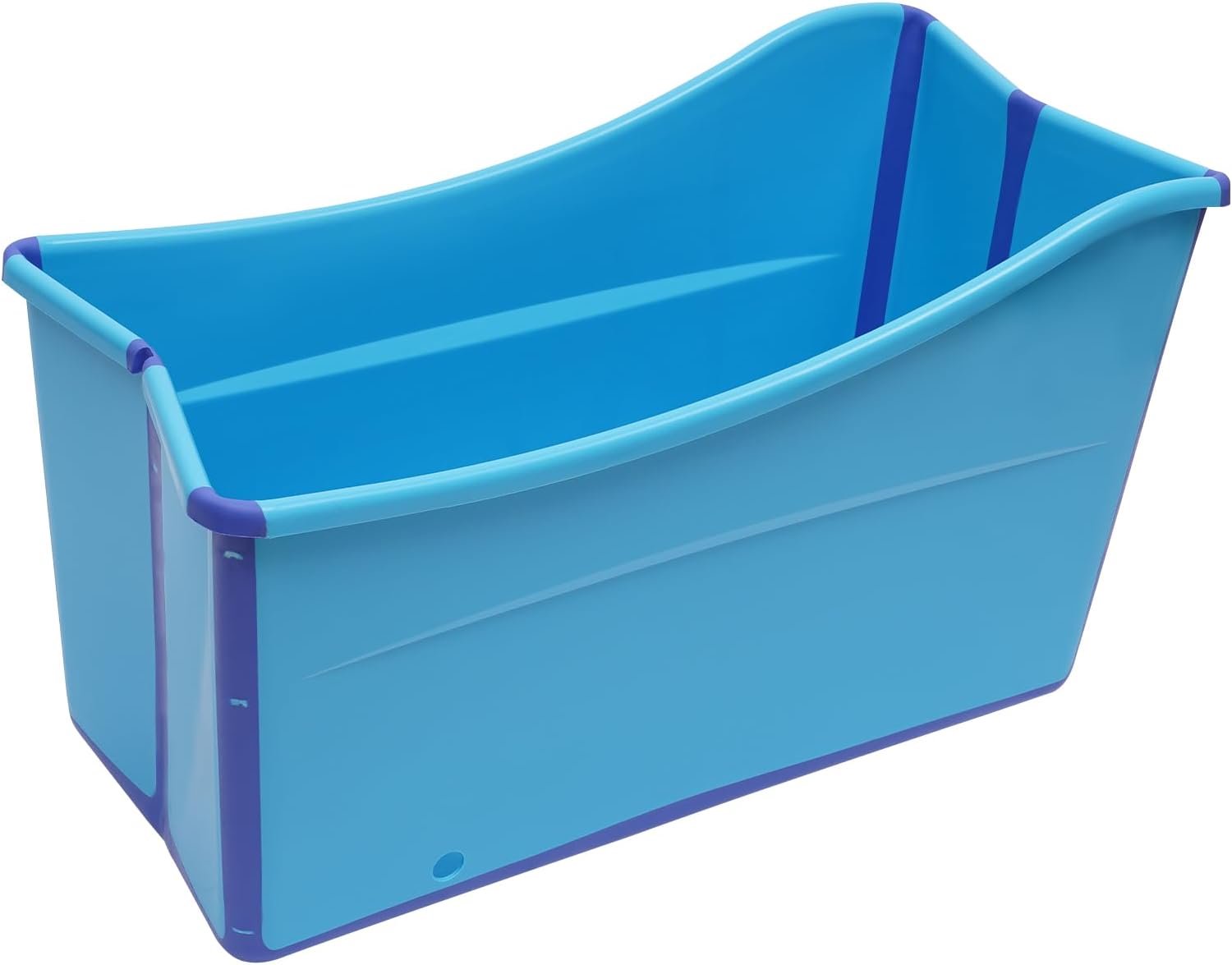 Bademmer voor ijsbaden en badkuip, badkuip opvouwbaar, vrijstaand, babyvolwassenen, voor douche, bruismat, badkuip, 100 cm, blauw, kan worden gebruikt in campers, douches, achtertuinen, balkons