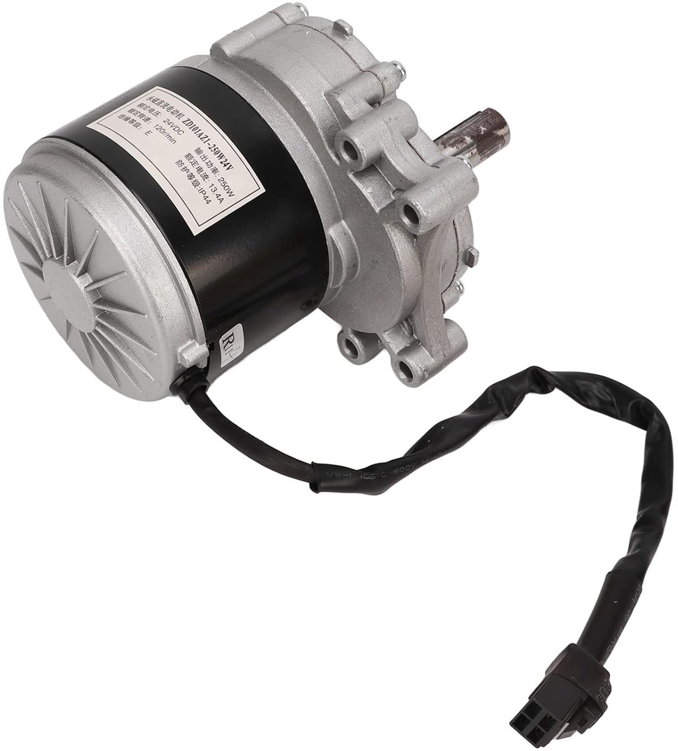 250W 24V Rolstoelmotor, Elektrische DC-geborstelde Reductiemotor met Hoge Torsie voor Elektrische Rolstoelen, Aluminium