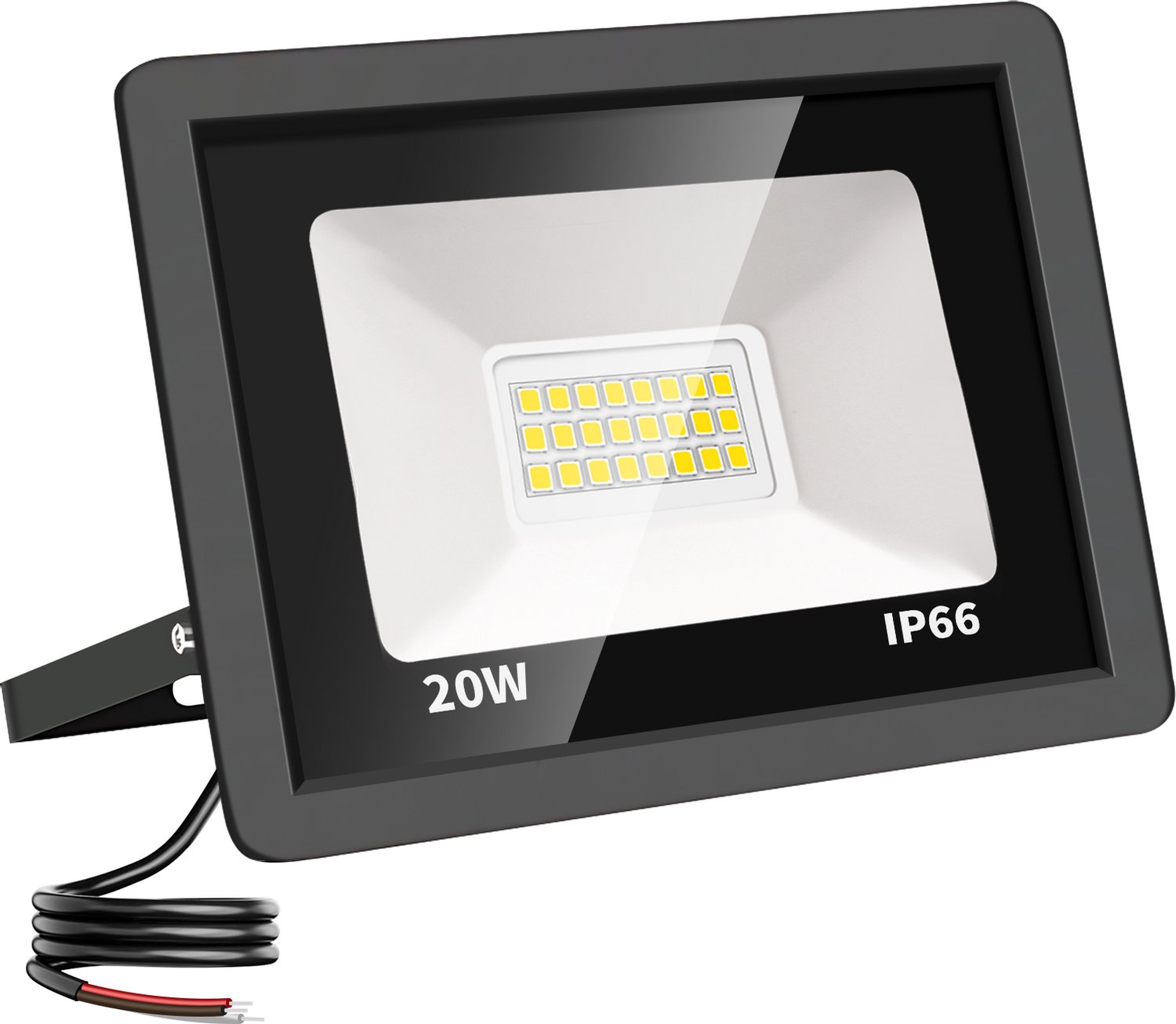 LED Schijnwerper 20W - 2.000 lm - Warmwit 3000K - 120° Breedstraler - IP66 - Buitenlamp & Gevelverlichting - 2 jaar garantie