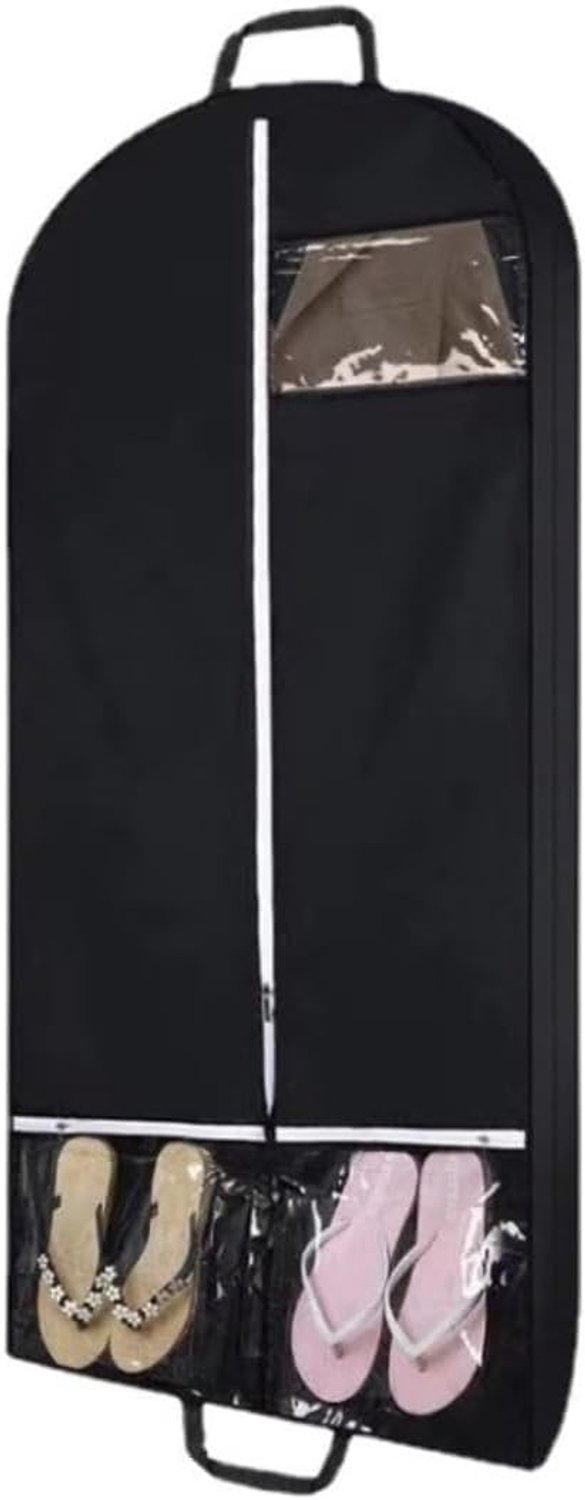 Kledinghoes 5 Stuks 50 "Kledingstuk Zakken Voor Reizen 4" Gusseted Jurk Voor Toga Lang Met Zak Opknoping Kleding tas Voor Pakken Kledingopslag