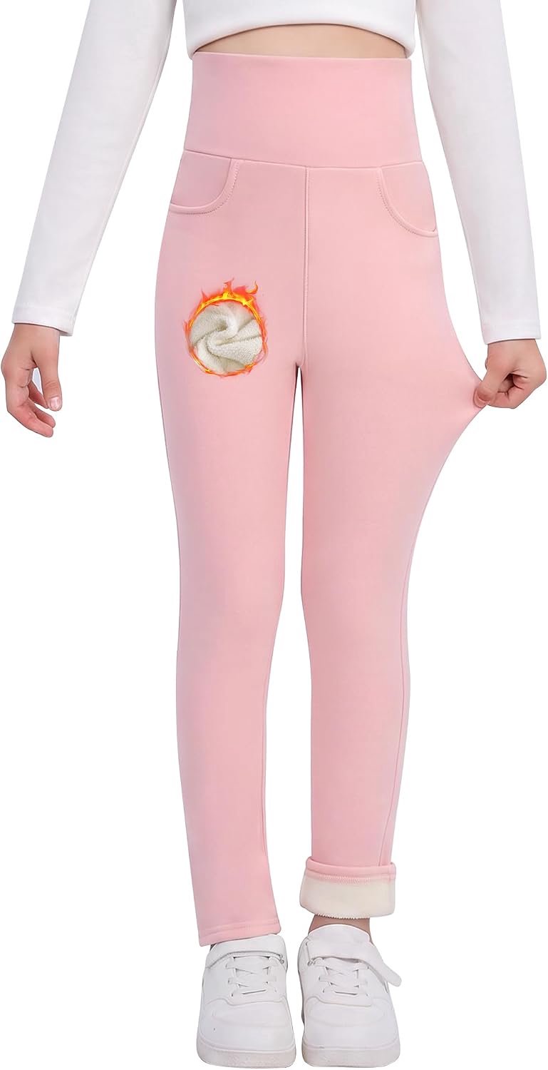 Thermolegging voor meisjes, winter, gevoerd, warm fleece