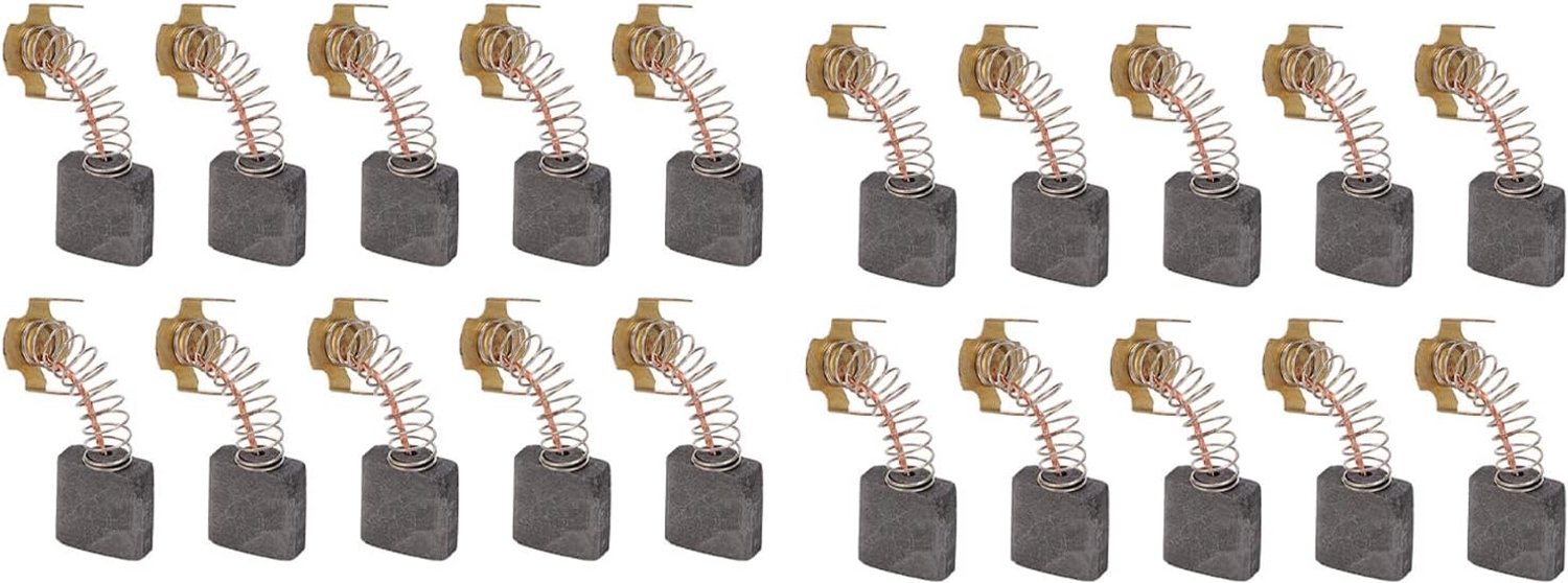 20 stuks koperen koolborstelset voor elektrische boormotor haakse slijper elektrisch gereedschap vervangende onderdelen