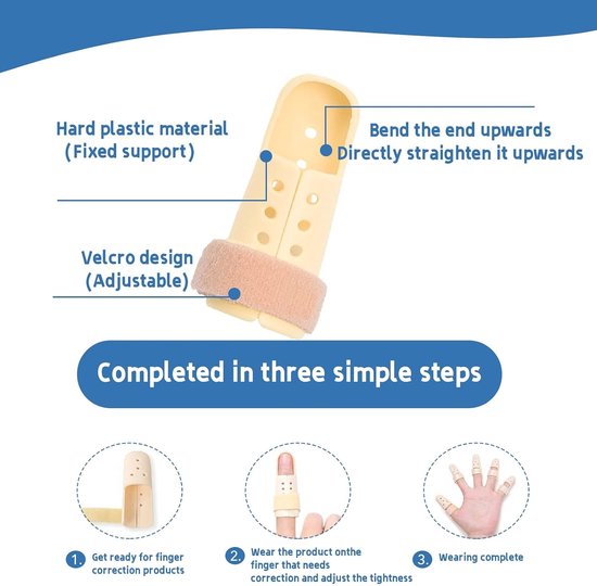 12 Stuks Ovale Steunen en 8 Vingerhamers, Verstelbare Vinger Splints voor Breuk, Artritis en Enkelondersteuning in Meerdere Kleuren — afbeelding 2