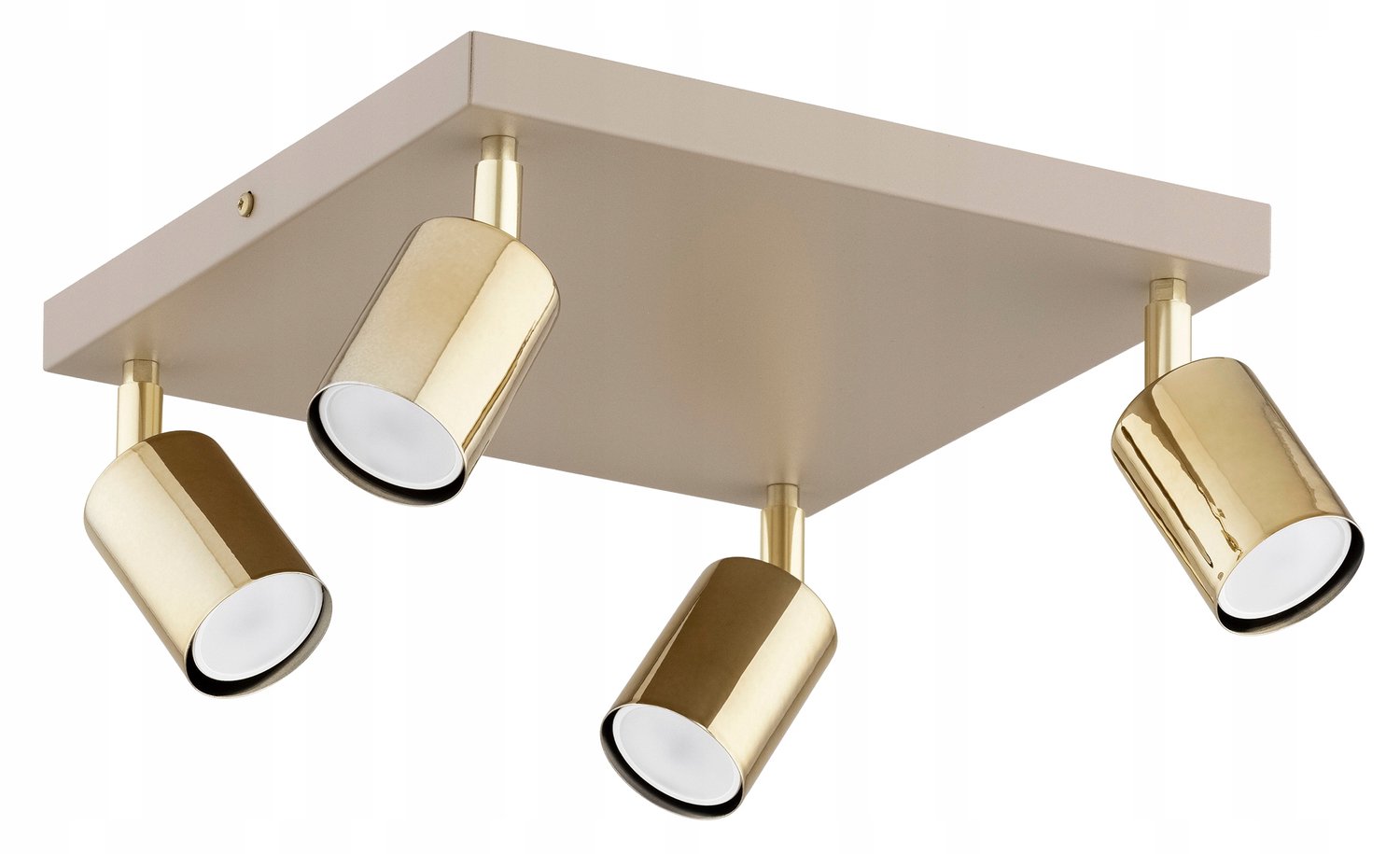 Spot Plafondlamp Beige Goud Metaal GU10 Verstelbaar