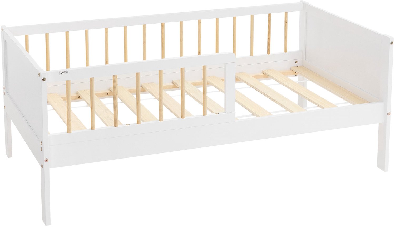 ml-design naturel serie kinderbed 70x140 cm wit naturel met lattenbodem uitvalbescherming en massief grenenhout stabiel houten bed voor meisjes en jongens junior bed met speelbed kinderbed design en stevig vloerbed voor peuters en kinderen Magenta