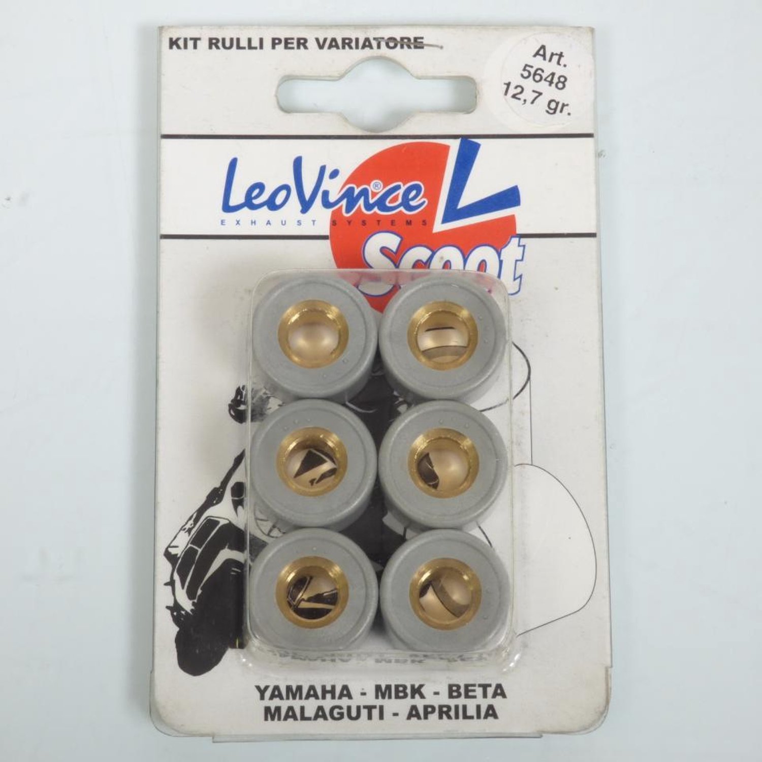 Variateurrol Leovince voor Scooter Aprilia 250 Leonardo 1999 tot 2001 20x12 12.7Grs Nieuw