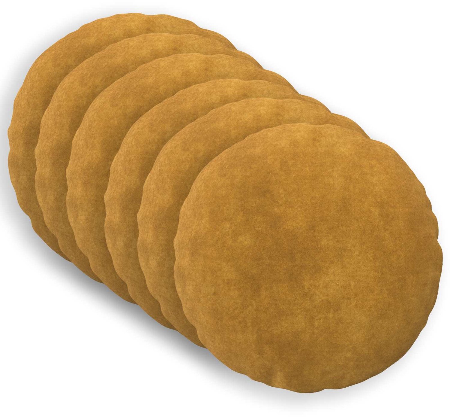 vidaXL Dekenkussen - 6 - st - HEERLEN - Geel - Diam. - 30 - cm - Microfiber - Fleece