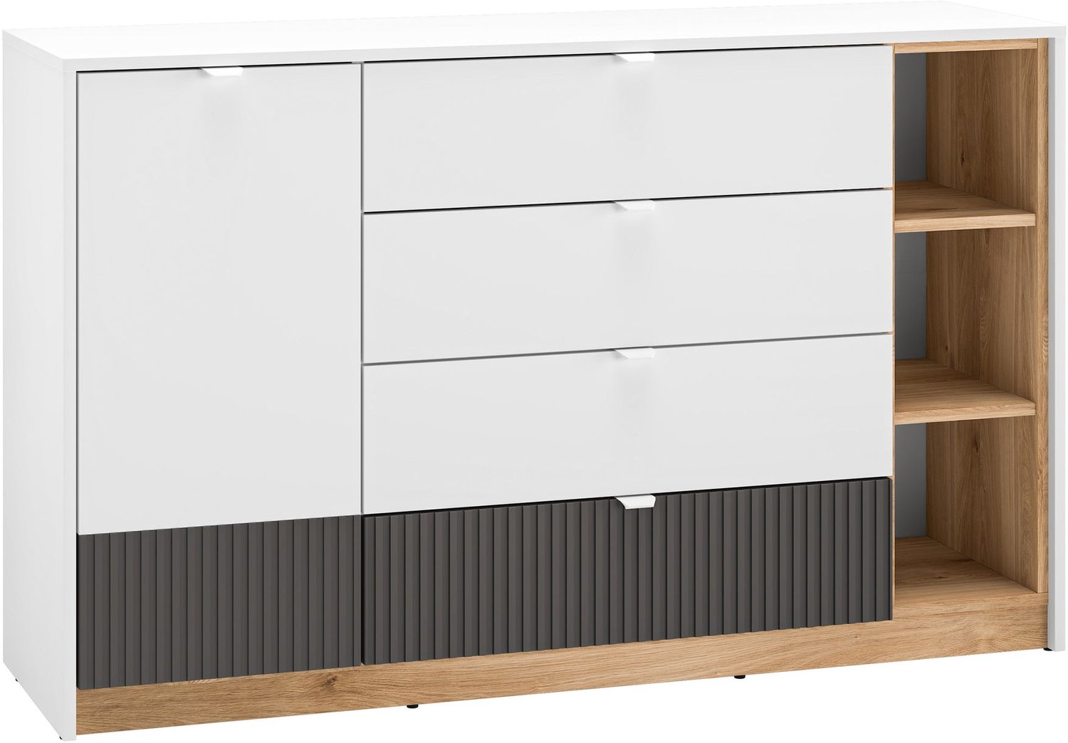 Selsey Torino – Dressoir met 4 lades, 1-deurs, 138 cm