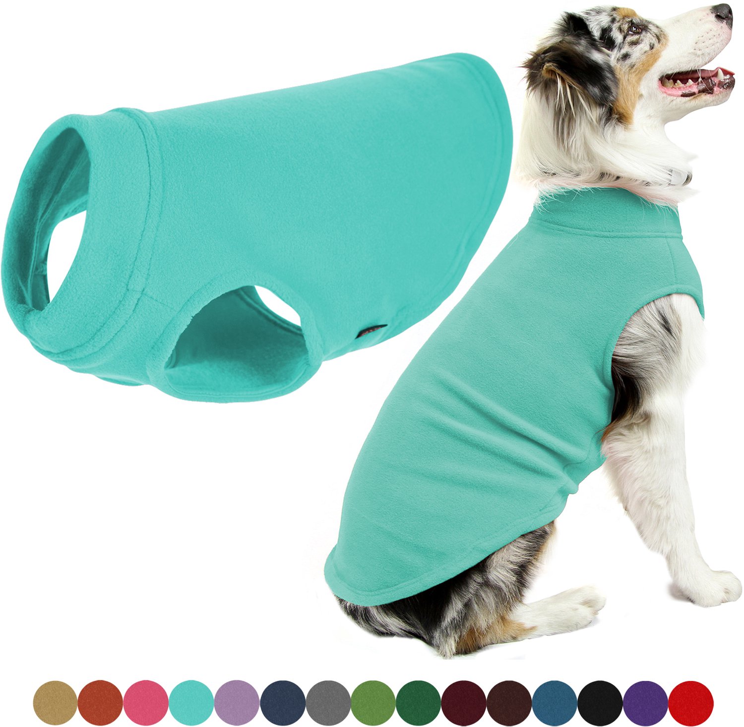Gooby Stretch Fleece Vest Hondenjas - Warme hondentrui voor kleine honden - Mint - 2X-Large