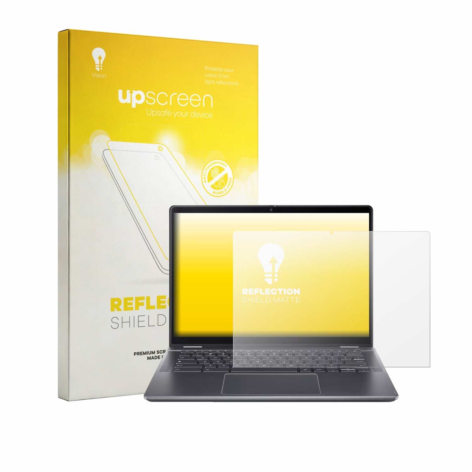 upscreen - Screenprotector voor Acer Chromebook Plus Spin 514 - Folie Beschermfolie anti glare matte