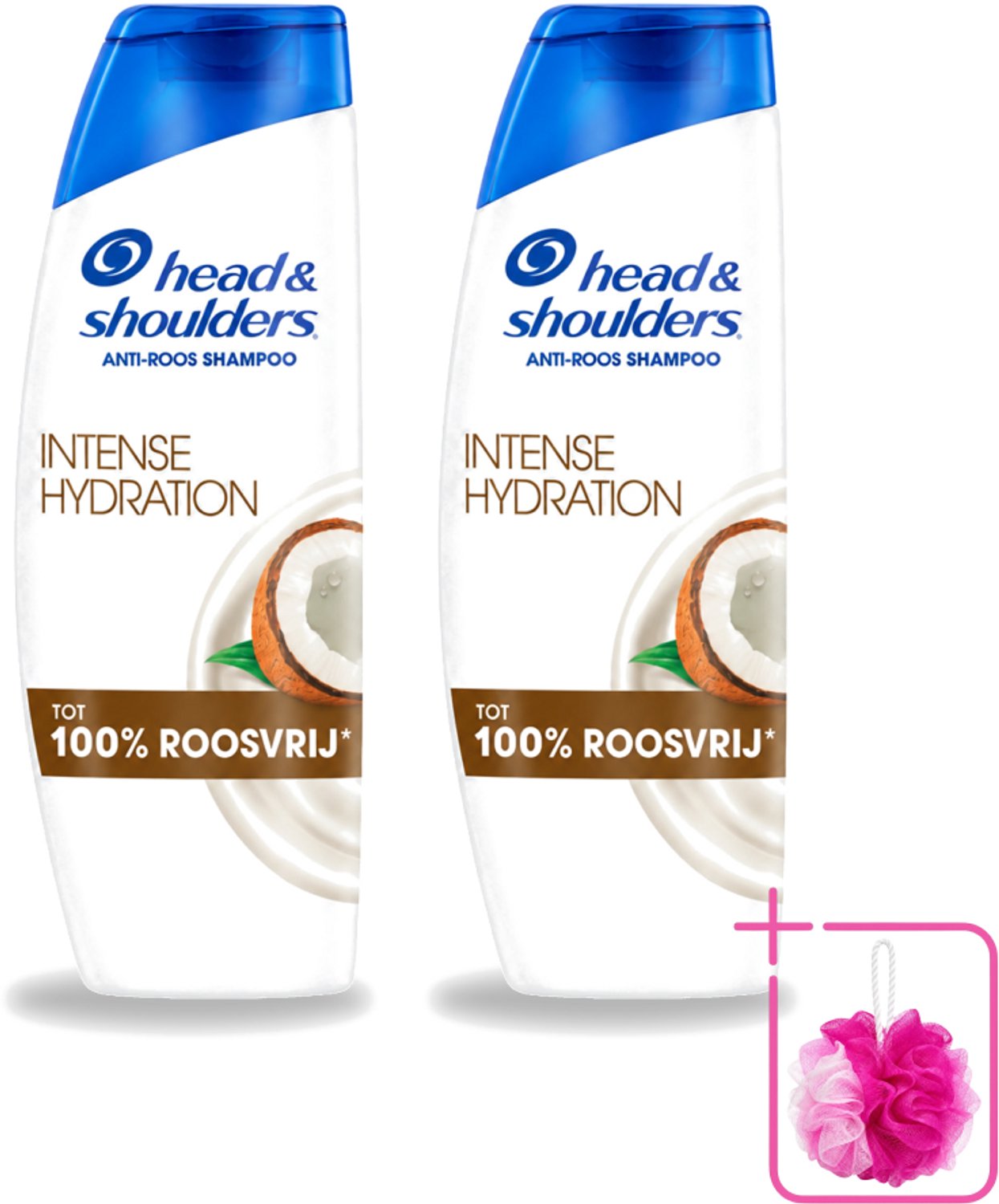 2 x Head & Shoulders - Shampoo - Intense Hydration - 100% Roosvrij - 300 ml - Bulkverpakking - Anti-roos shampoo - Douchemop - Hoofdoorzaak roos