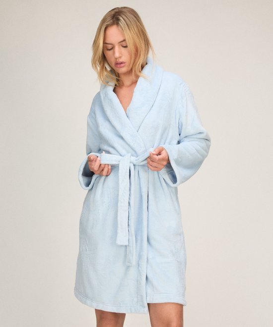 Hunkemöller Badjas van zachte fleece Blauw — afbeelding 2