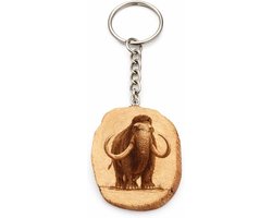 Houten Sleutelhanger Mammoet - Handgemaakt, Lasergegraveerd, Uniek