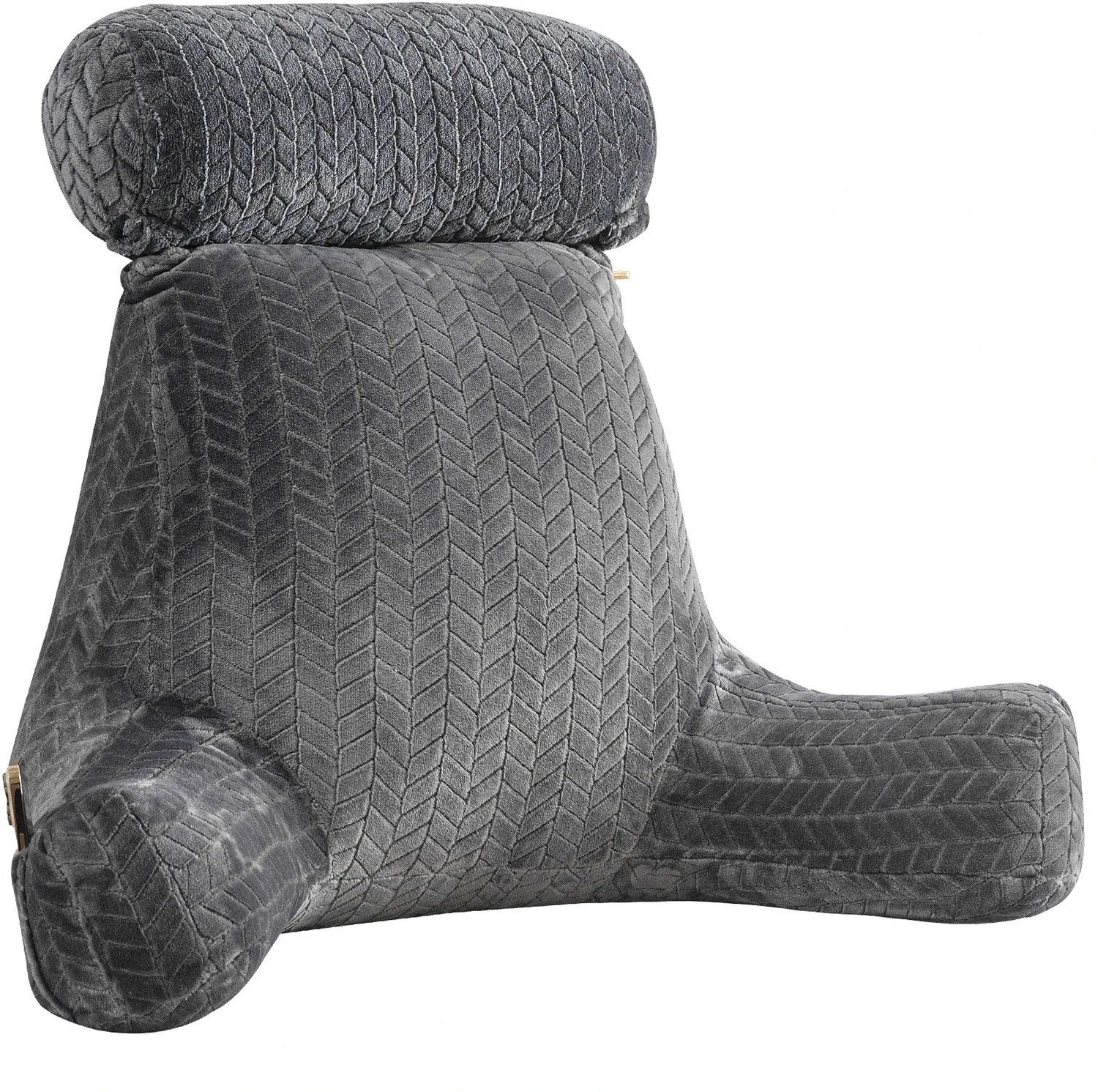 Tremeo Leeskussen XXL - Rugkussen - Ergonomisch - Rugsteun - Zitkussen - Inclusief Nekrol - Fluweelzacht - 85x65 cm - Grijs