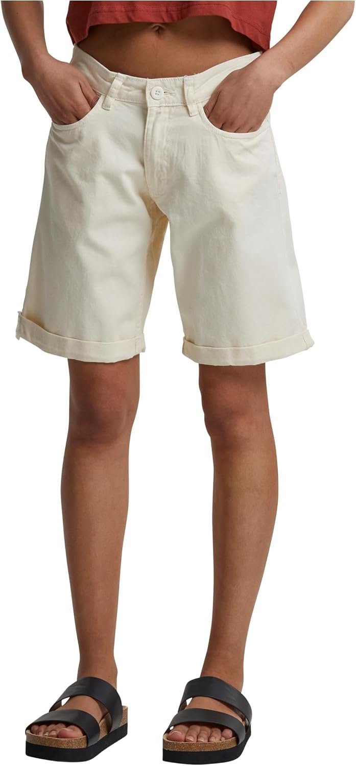 Dames Bermuda Shorts Duurzaam Katoen Mid Rise Wit