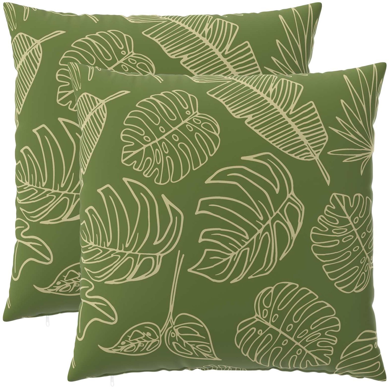 vidaXL Dekenkussen - 2 - st - HEERLEN - Blad - Design - 55 - x - 55 - cm - Polyester Bladontwerp