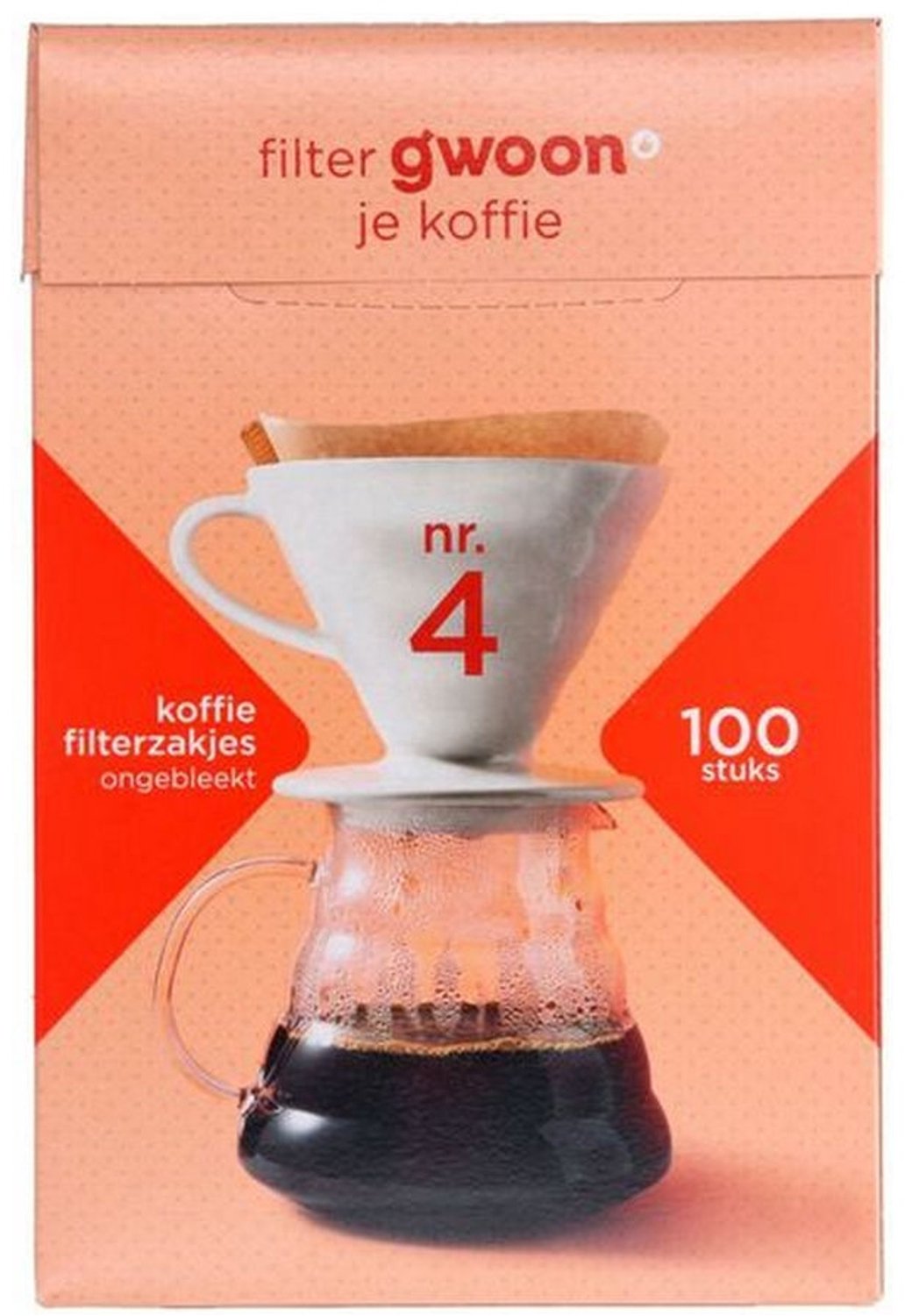 G'woon | Gwoon Koffiefilter Zakjes no.4 | 100 stuks