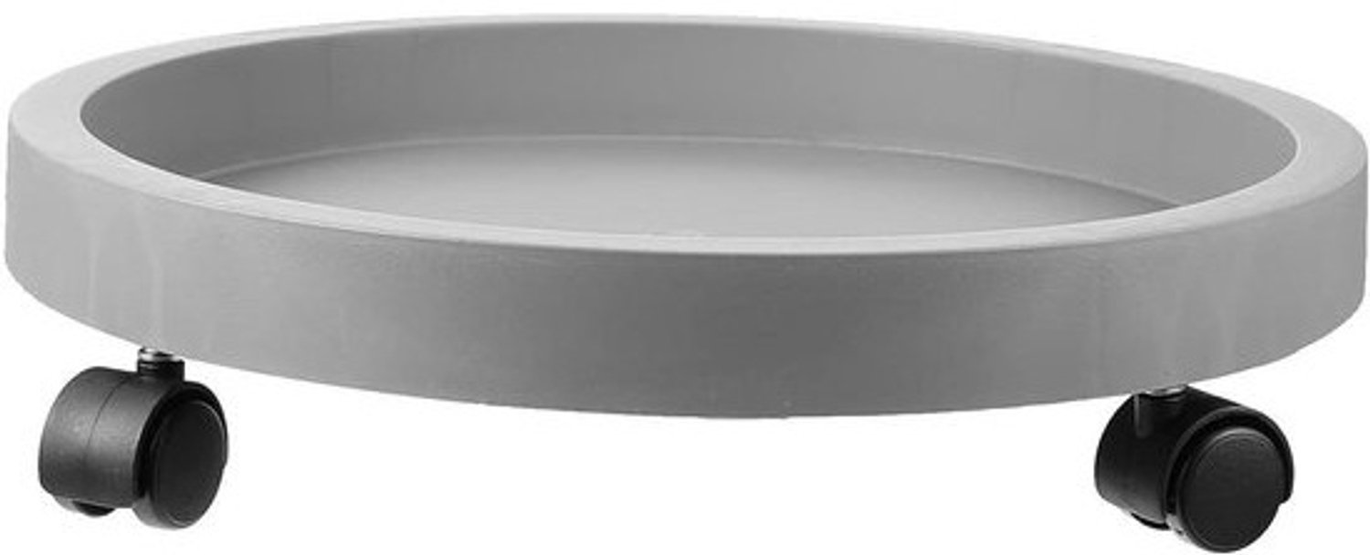 Plantenrollers met wielen - Verplaatser voor bloempotten - Voor tuinorganisatie - Verstevigde structuur - 35 cm - Zwart