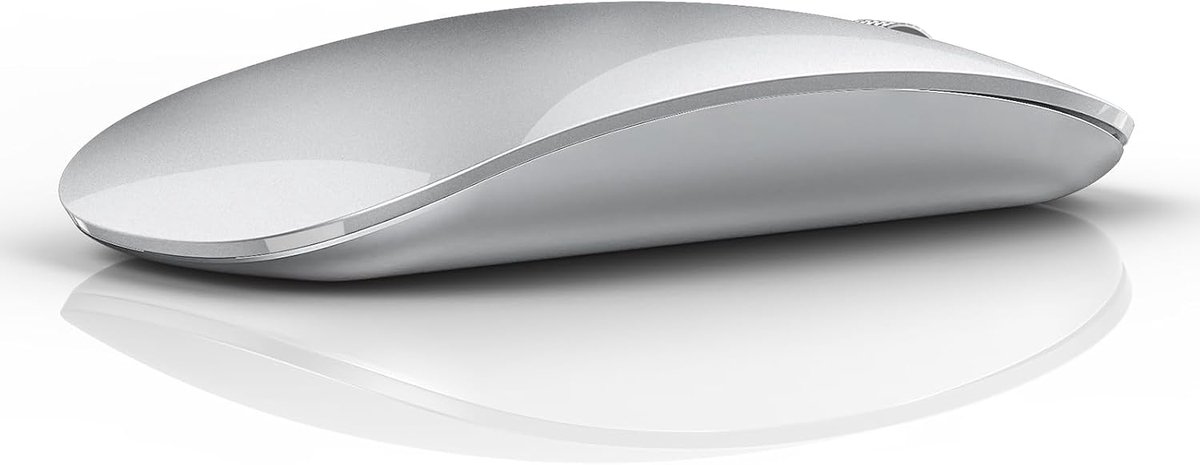 M18 Draadloze Bluetooth Muis, Oplaadbare Draagbare Muis-Zilver