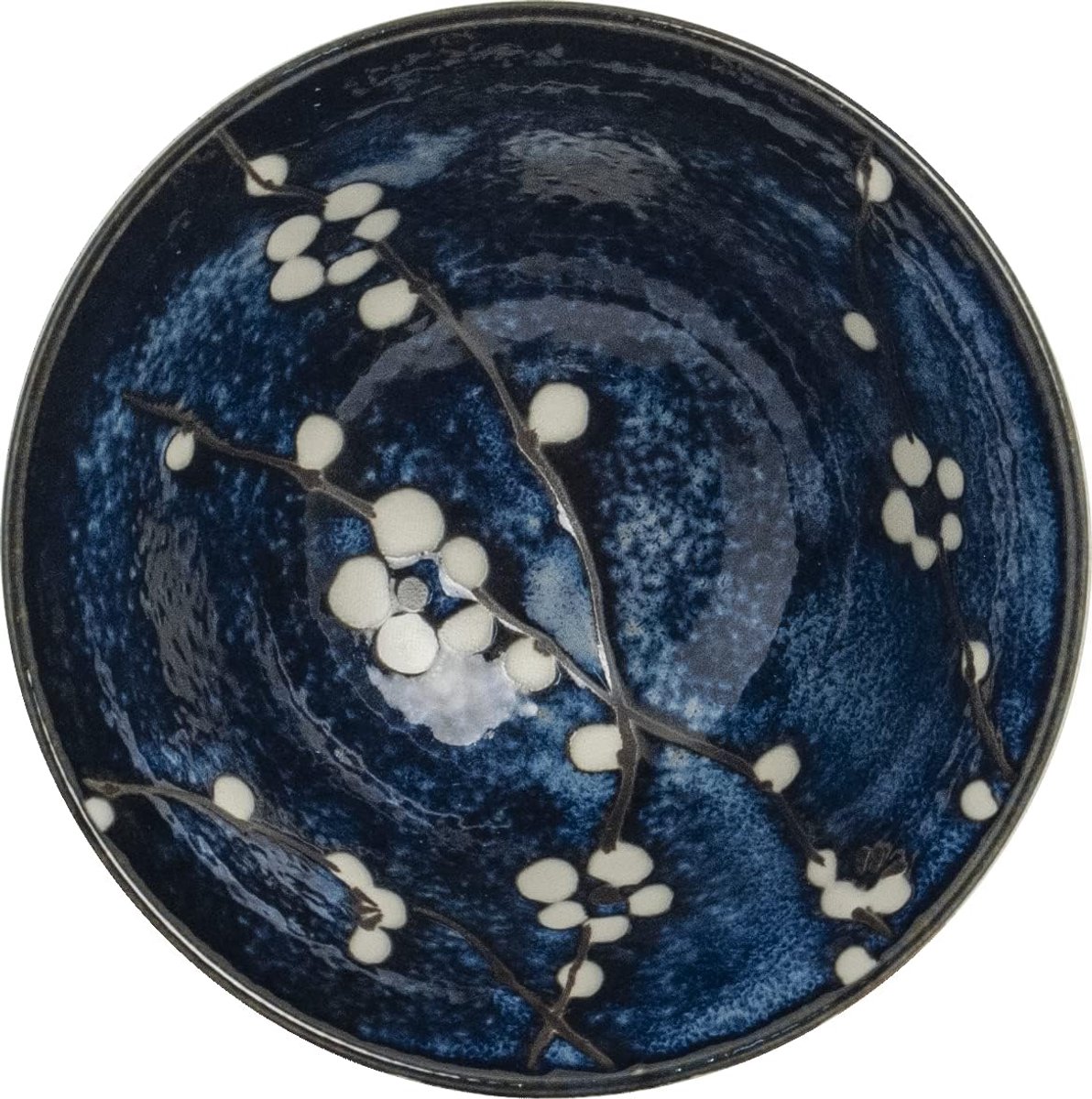 2 stuks - Kom - Hana Blauw - Ø13 cm | H7 cm - kommen set - Kommetjes - Japanse kom - Japans servies - Matcha kom - Rijstkom, Soepkom, Noedels kom - Uitmuntende kwaliteit