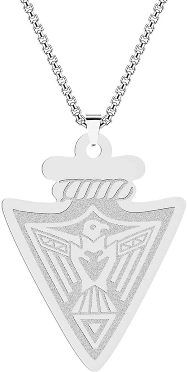 Viking Ketting met Keltisch Zwaard en Adelaar Charm voor Mannen en Vrouwen, Nordic Amulet en Talisman voor Bescherming, RVS zonder Edelsteen