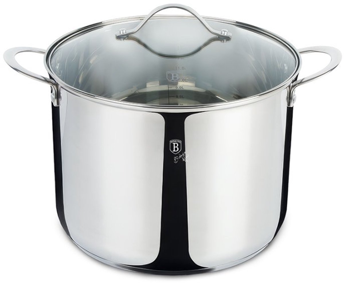 Pannetje met deksel, 24 cm hoog, roestvrij staal, Silver Jewellery
