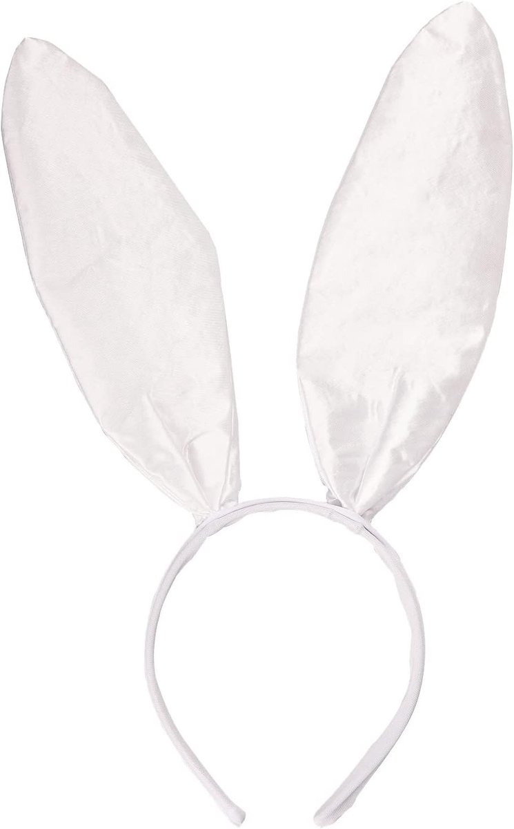 Witte Konijnenoren Haarband voor Cosplay, Halloween en Pasen - Perfect voor Feestjes en Kostuums