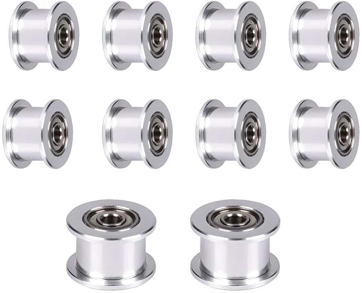 GT2 spanrol poelie 16 tandeloze boring - hoogwaardig aluminium - lichtgewicht en corrosiebestendig - ShopVlot