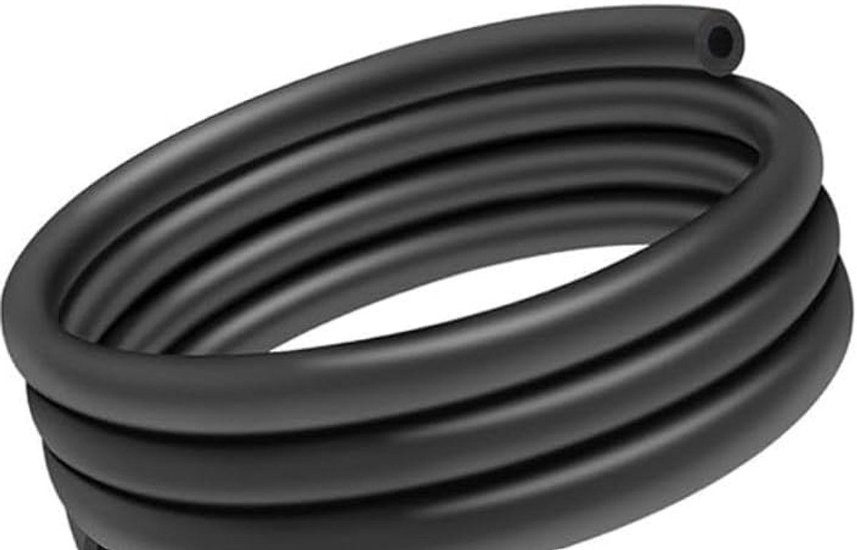 Rubberen Slang, Flexibele Ronde Afdichtingsslang | Flexibel Materiaal, Ronde Doorsnede, Duurzaam Rubber, Veelzijdig Toepasbaar, Zwart Gecoat
