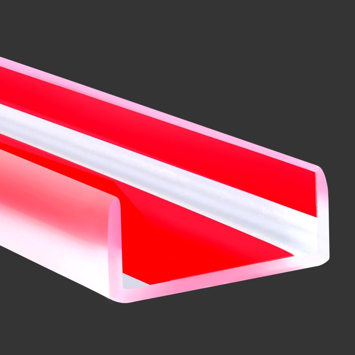 Rubberen randafwerking, zelfklevende transparante randbeschermer voor houten deurzijden en aanrechtbladen, siliconenmateriaal, 38 mm U-profielrandbeschermers, 6 m