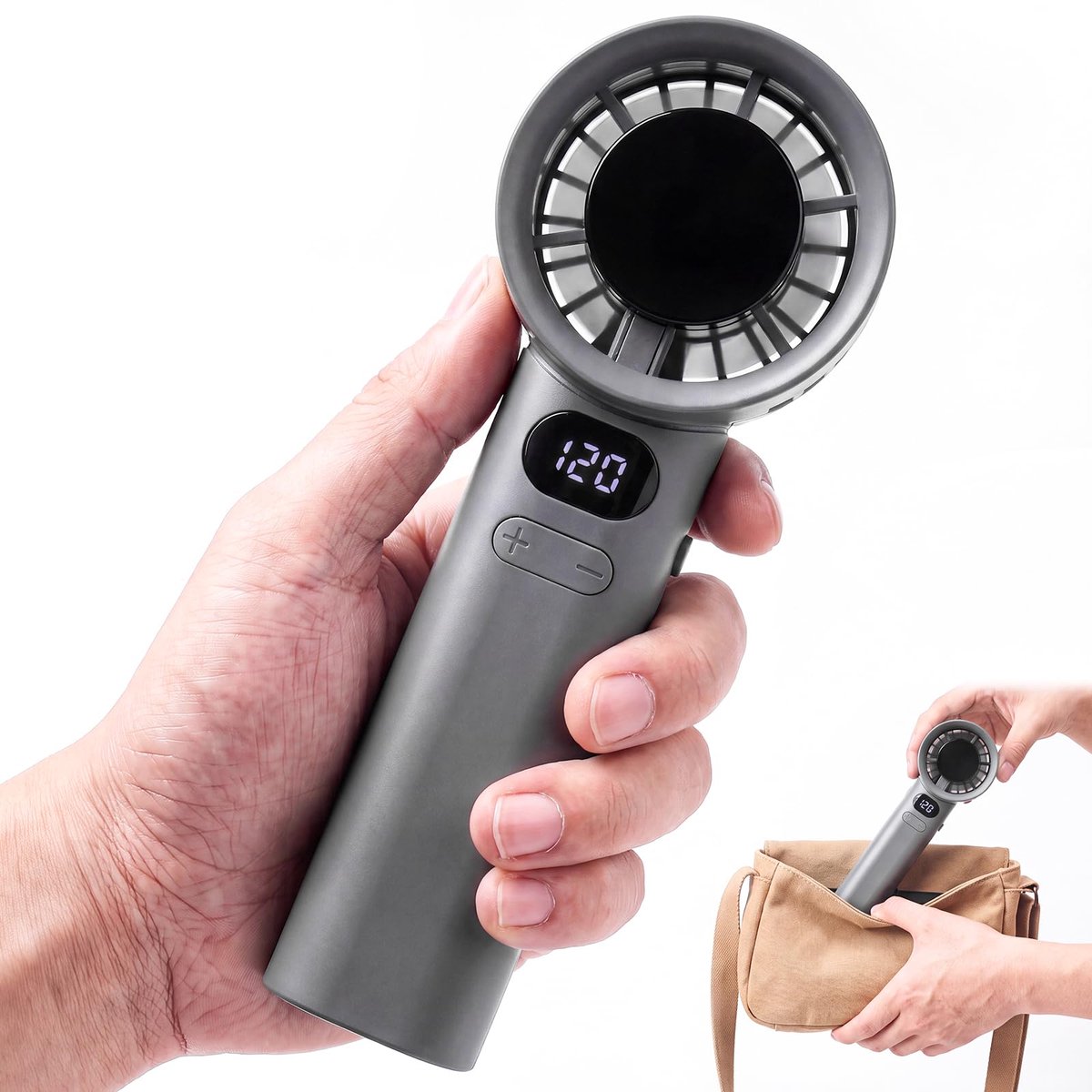 ZONSUSE Kleine handventilator - Draagbaar - USB-aansluiting - Ideaal voor onderweg - ShopVlot