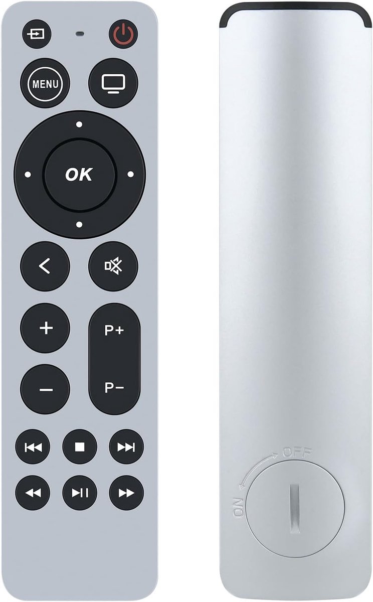 Universele afstandsbediening compatibel met Apple TV 4K / Apple TV Box Gen 1 2 3 4 / Apple TV HD A1469 A1378 A1218 A2843 A2737 A2169 A1842 A1625 A1427, zonder spraakfunctie of Siri