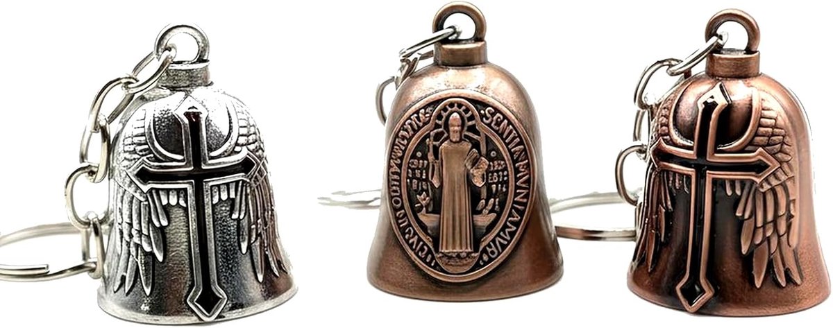 Guardian Bell, Gremlin Bell Sleutelhanger voor Motorfiets, Biker Accessoire, Meerdere Modellen