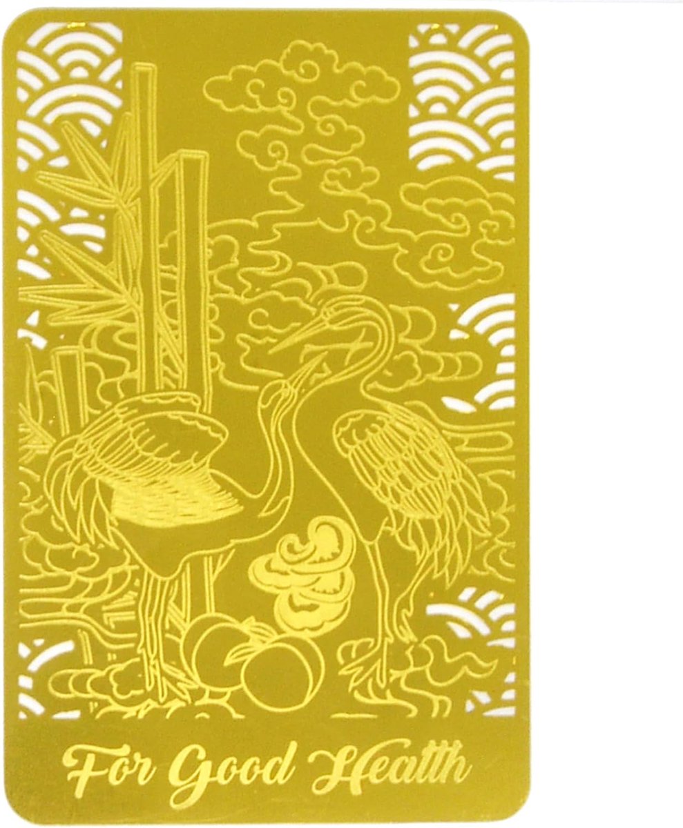 Gezondheid Talisman Gouden Kaart Feng Shui Harmonie & Balans Vrede Amulet Chinese Wijsheid Gezonde Talisman Gift (Goud)