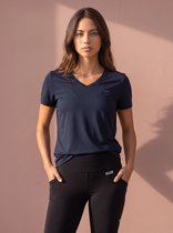 Sjeng Sports INES - Maat: XL Dark Blue - Tennis Shirt Vrouwen - Sportshirt - 90% polyester, 10% elastaan