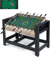 COSTWAY Multi speeltafel, draaibaar, 2-in-1/3-in-1, multifunctionele tafel met tafelvoetbal en biljarttafel, tafelvoetbal, complete set voor kinderen, volwassenen, voetbaltafel voor thuis, speelkamer