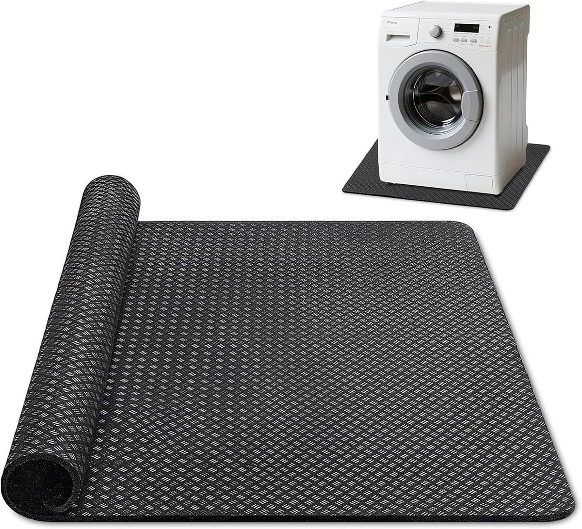 Antislipmat 60 x 60 cm voor wasmachine en huishoudelijke apparaten, waterdicht en trillingsbestendig, lichtgewicht vloermat voor stabiliteit en bescherming
