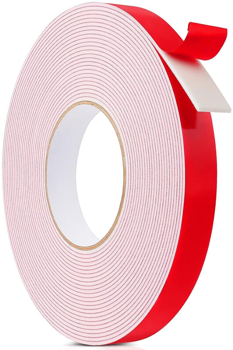 Dubbelzijdige Montagetape 2mm Dikte (10m x 20mm) - Waterdichte Tape voor Spiegels, Auto en Kantoor - Extra Sterke Foam Tape voor Diverse Toepassingen