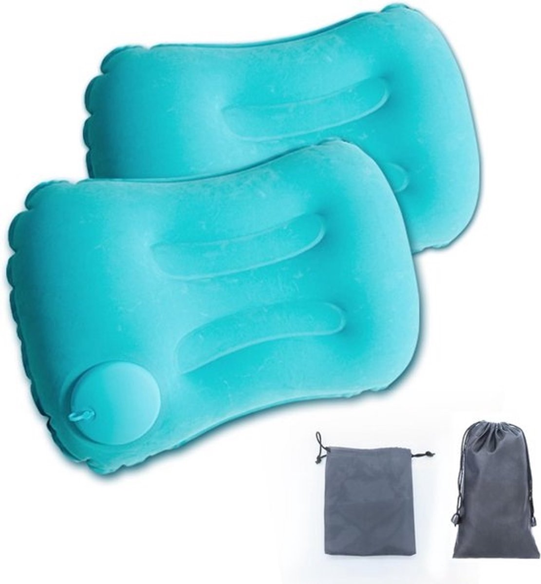 Pack of 5 inflatable camping kussens ultralight travel pillow met opbergzak body curve design ideaal voor strand kampeertrippen wandelingen en trektochten