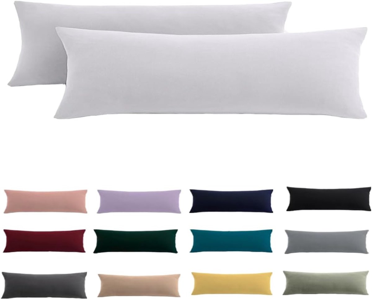 SP® Zijslaapkussen - Kussenovertrekken - Zijslaper Kussenhoes - Wit - 145cm x 40cm x 15cm