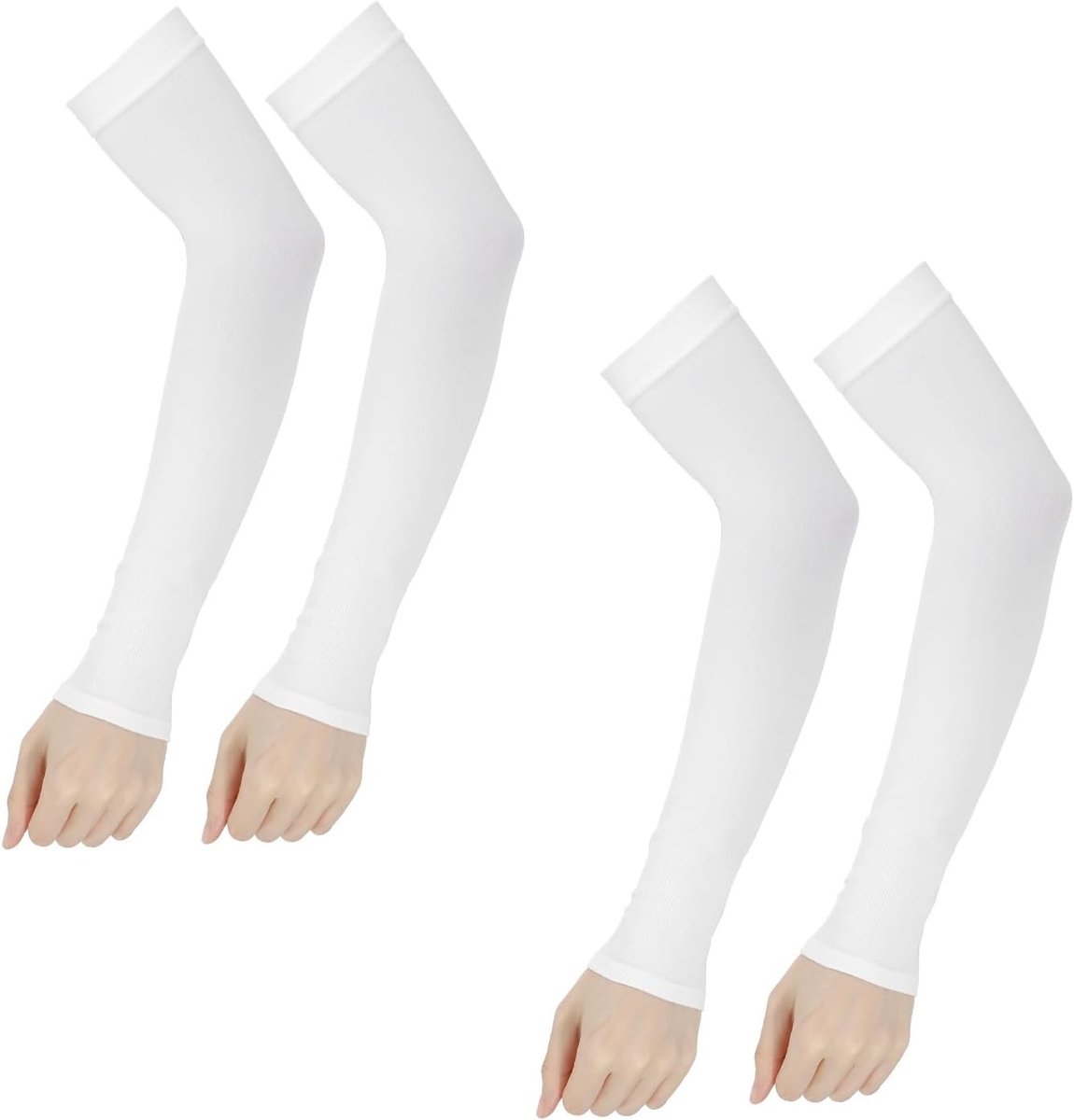 2 Paar Arm Sleeves voor Mannen en Vrouwen - UPF 50 UV Bescherming, Koeling, Sport Compressie en Tattoo Bedekking