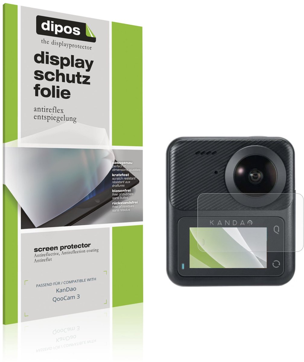 dipos – 4x Matte Beschermfolie geschikt voor KanDao QooCam 3 | Krasbestendige & antireflecterende Screenprotector Ultra-Thin