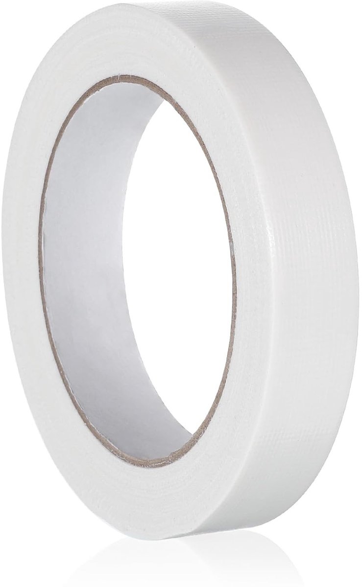 Hoge Kwaliteit 20 mm x 20 m Witte Plakband voor Vloerbedekking, Fotostudio en Doe-Het-Zelf Reparaties