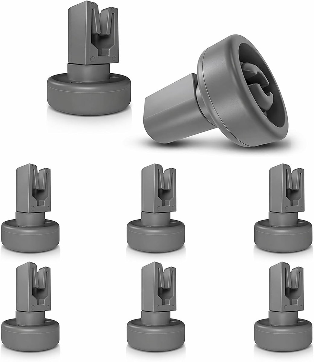 8 Stuks Bovenkorf Wielen Voor Vaatwasser, Geschikt Voor AEG Electrolux Juno Privileg Zanker Zanussi Favorit, 50286967000 5028696700/0, 25 mm, Hittebestendig Kunststof