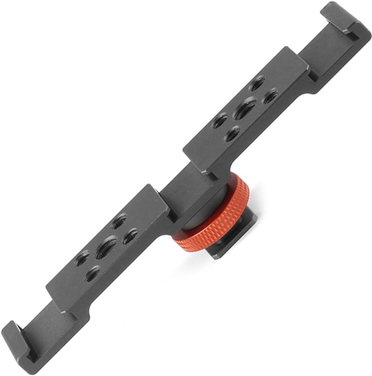 3 In 1 aluminium koude schoenbevestiging Universal 1/4 3/8 schroefdraadadapter voor microfoon LED -licht Triple Camera Accessory Bracket voor digitale SLR -camera Microfoon Tripod (Grijs)